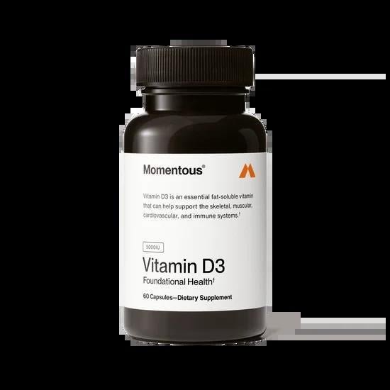 Momentous - Vitamin D3 5000IU - 60ct - Vitamin & Mineral -Animal Supps | Supplement, Sports Nutrition, and Vitamin Shop | Vineland NJ
