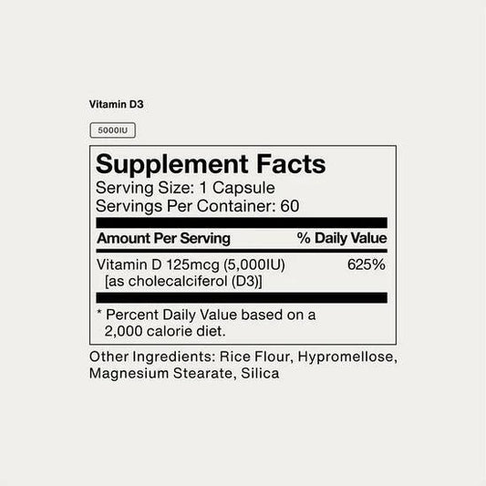 Momentous - Vitamin D3 5000IU - 60ct - Vitamin & Mineral -Animal Supps | Supplement, Sports Nutrition, and Vitamin Shop | Vineland NJ