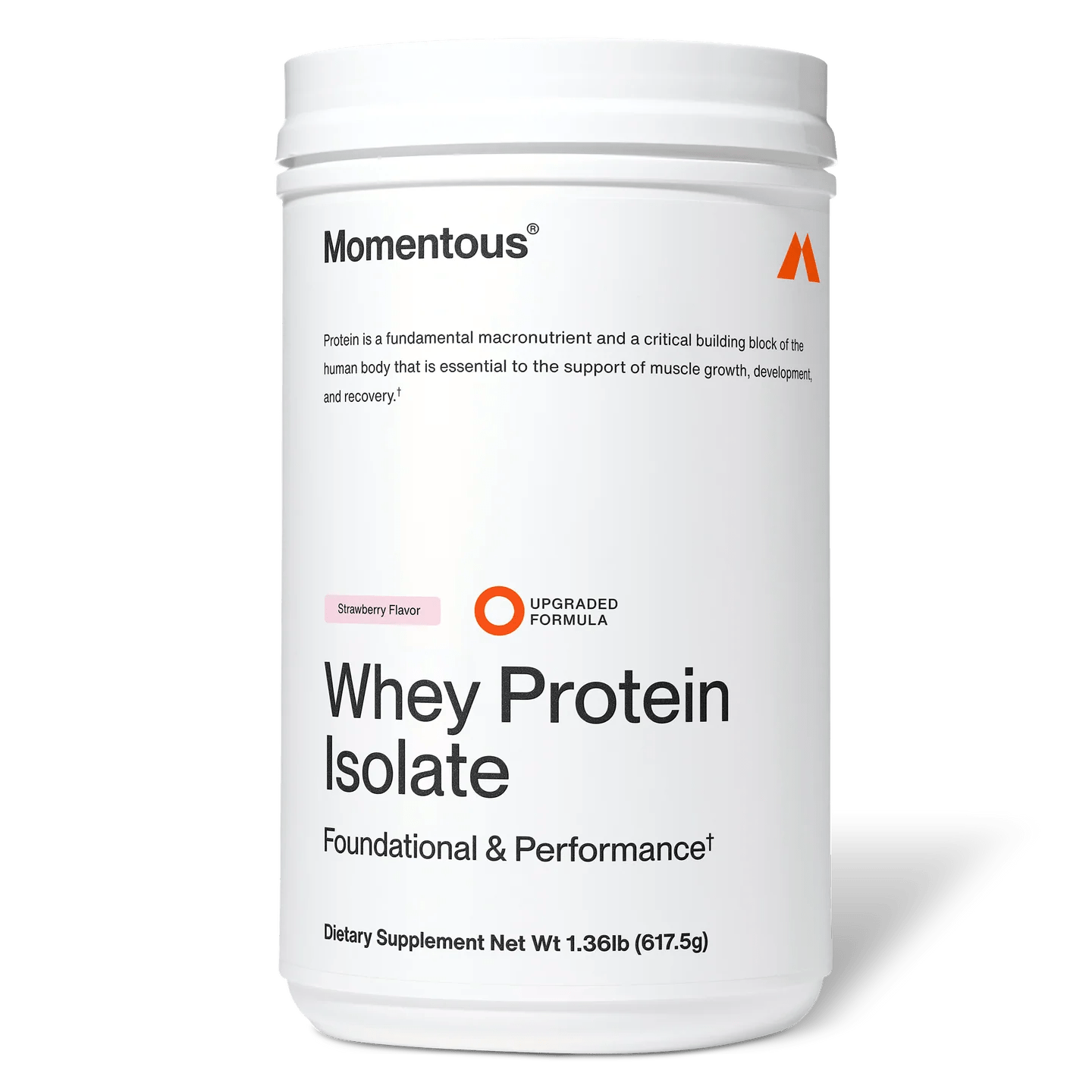 Momentous - Whey Protein Isolate - Strawberry 25serv - Protein - Animal Supps | Supplement, Sports Nutrition, and Vitamin Shop | Vineland NJ
