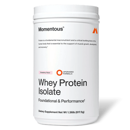 Momentous - Whey Protein Isolate - Strawberry 25serv - Protein - Animal Supps | Supplement, Sports Nutrition, and Vitamin Shop | Vineland NJ