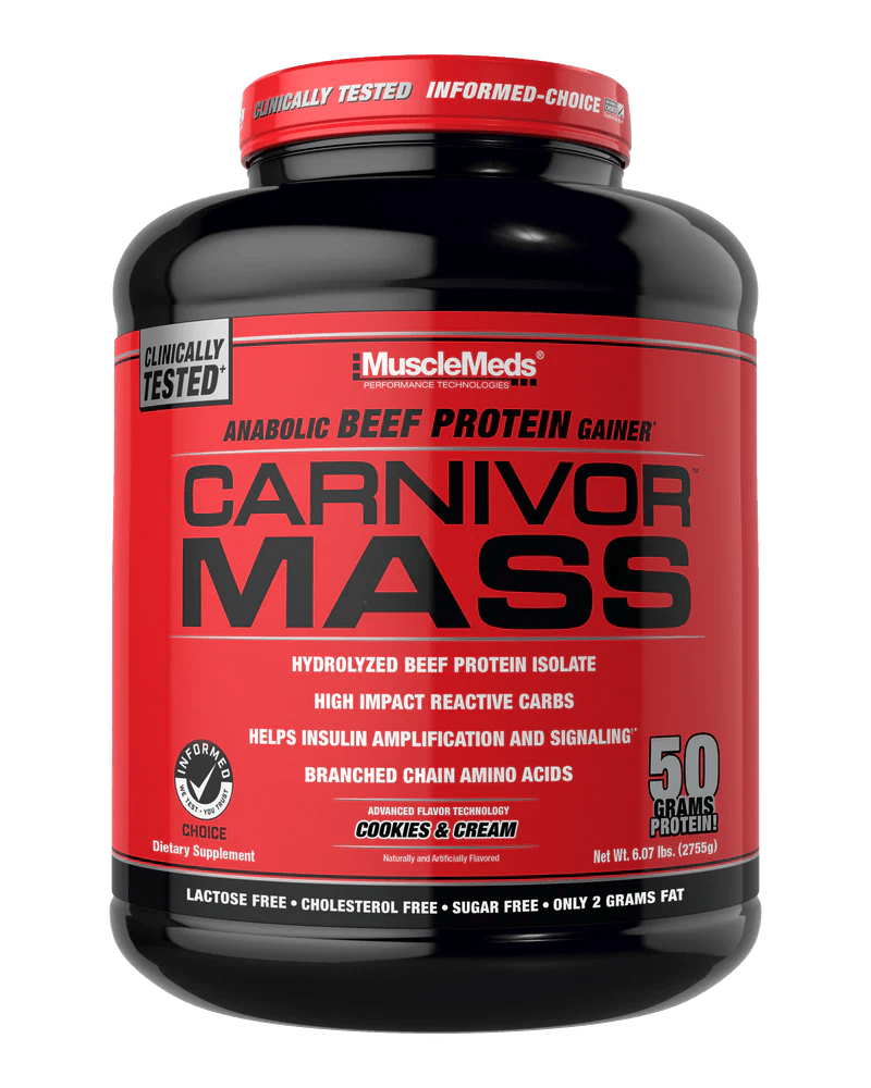 MuscleMeds - Carnivor Mass Gainer - Cookies & Cream 6lb - Mass Gainer - Animal Supps | Sports Nutrition & Supplement Store | Vineland, NJ