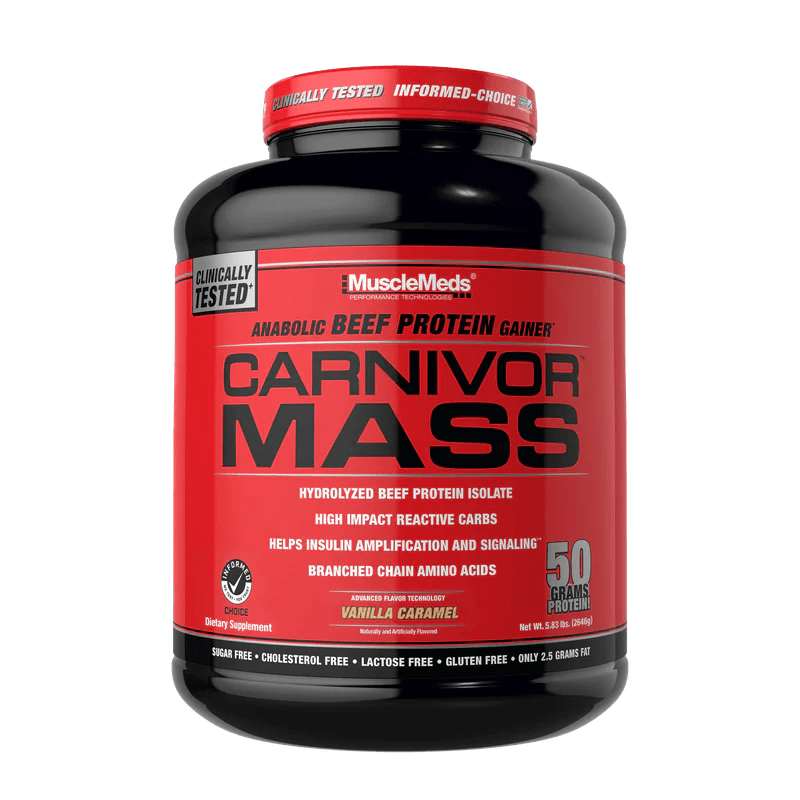 MuscleMeds - Carnivor Mass Gainer - Vanilla Caramel 6lb - Mass Gainer - Animal Supps | Sports Nutrition & Supplement Store | Vineland, NJ
