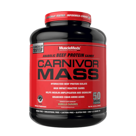 MuscleMeds - Carnivor Mass Gainer - Vanilla Caramel 6lb - Mass Gainer - Animal Supps | Sports Nutrition & Supplement Store | Vineland, NJ