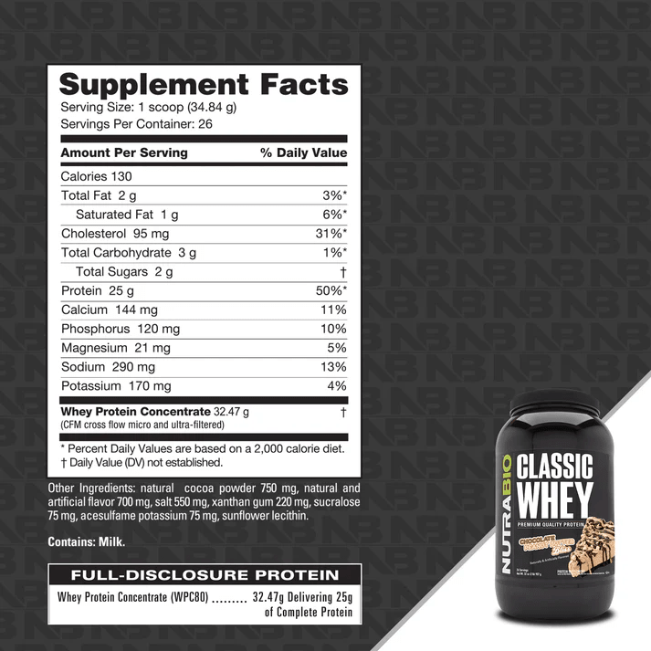 Nutrabio - Classic Whey - Banana Cream Pie 2lb - Protein - Animal Supps | Supplement, Sports Nutrition, and Vitamin Shop | Vineland NJ