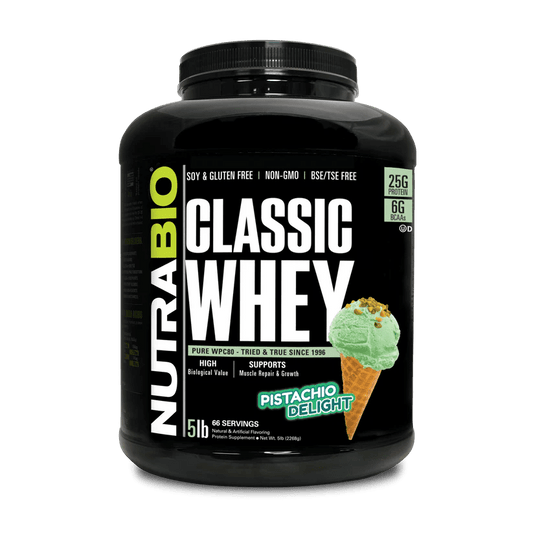 Nutrabio - Classic Whey - Pistachio Delight 5lb - Protein - Animal Supps | Sports Nutrition & Supplement Store | Vineland, NJ