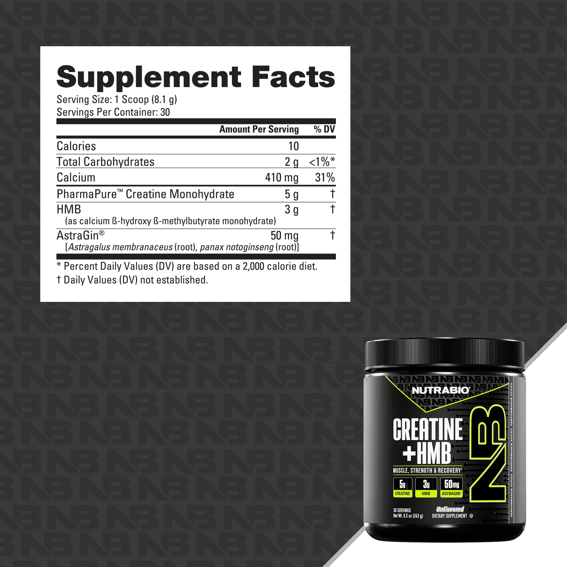 NutraBio - Creatine + HMB - Unflavored - Creatine - Animal Supps | Sports Nutrition & Supplement Store | Vineland, NJ
