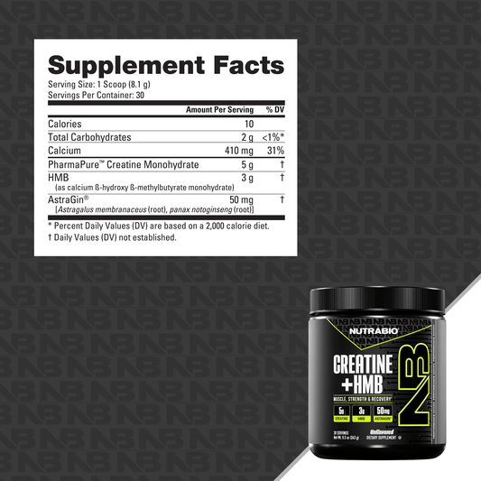 NutraBio - Creatine + HMB - Unflavored - Creatine - Animal Supps | Sports Nutrition & Supplement Store | Vineland, NJ