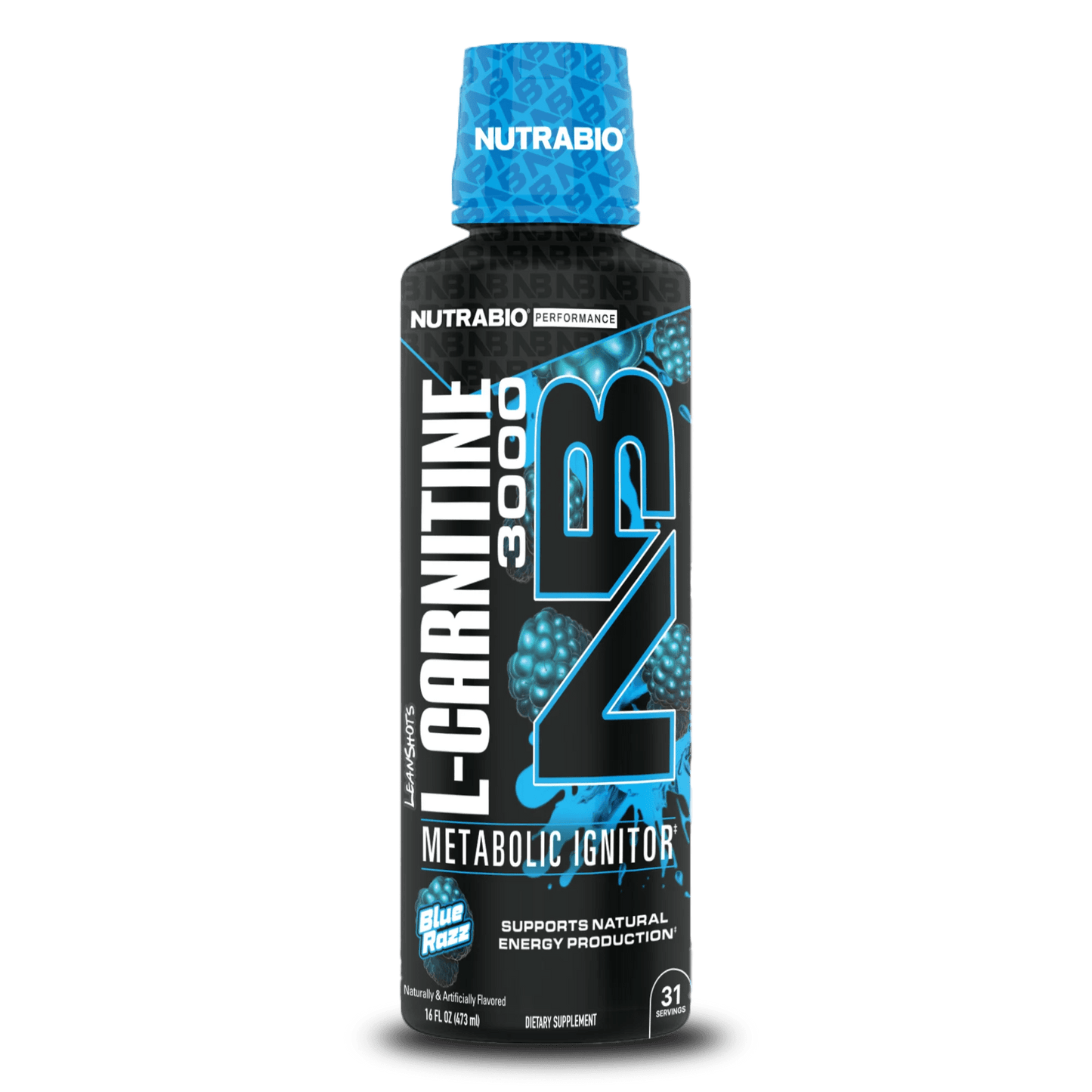 NutraBio - LeanShots L - Carnitine (3000mg) - Blue Razz - Fat Burner - Animal Supps | Sports Nutrition & Supplement Store | Vineland, NJ