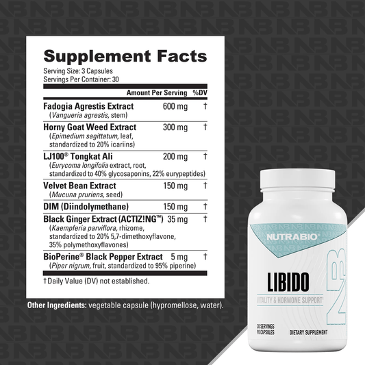 NutraBio - Libido - Hormonal Support - Animal Supps | Sports Nutrition & Supplement Store | Vineland, NJ