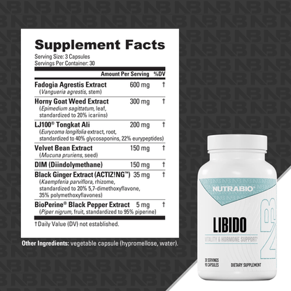 NutraBio - Libido - Hormonal Support - Animal Supps | Sports Nutrition & Supplement Store | Vineland, NJ