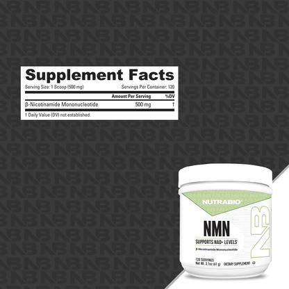 NutraBio - NMN (Nicotinamide Mononucleotide) - Capsule - Vitamin & Mineral - Animal Supps | Sports Nutrition & Supplement Store | Vineland, NJ