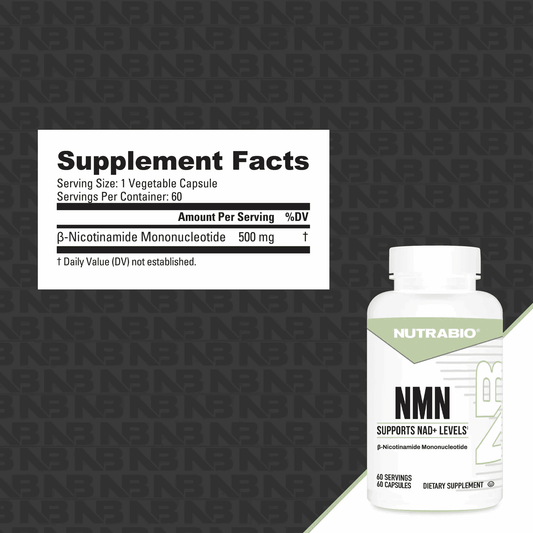 NutraBio - NMN (Nicotinamide Mononucleotide) - Capsule - Vitamin & Mineral - Animal Supps | Sports Nutrition & Supplement Store | Vineland, NJ