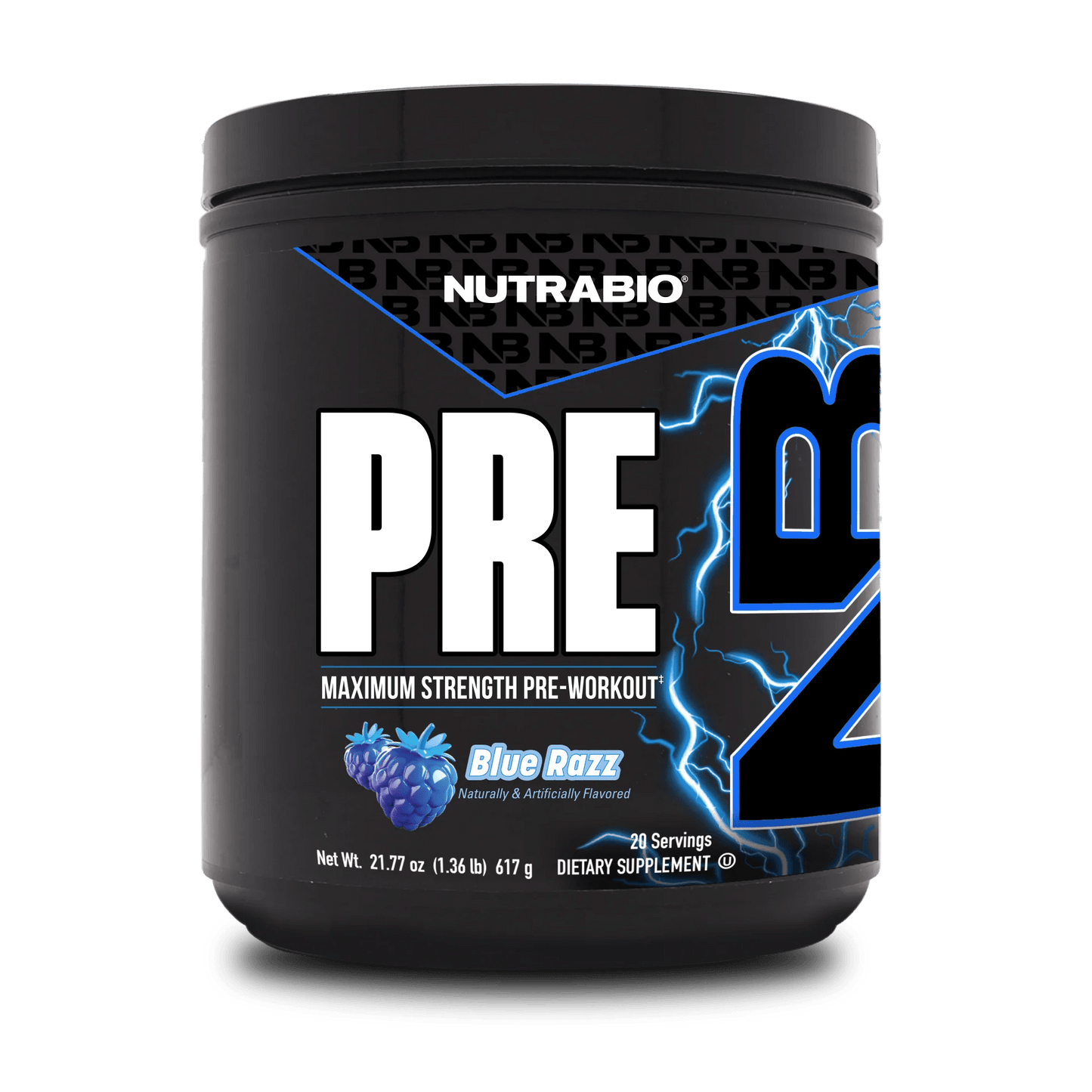 NutraBio - PRE Workout - Blue Razz 20serv - Pre - Workout - Animal Supps | Sports Nutrition & Supplement Store | Vineland, NJ