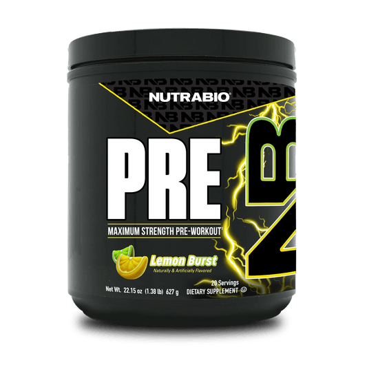 NutraBio - PRE Workout - Lemon Burst 20serv - Pre - Workout - Animal Supps | Sports Nutrition & Supplement Store | Vineland, NJ