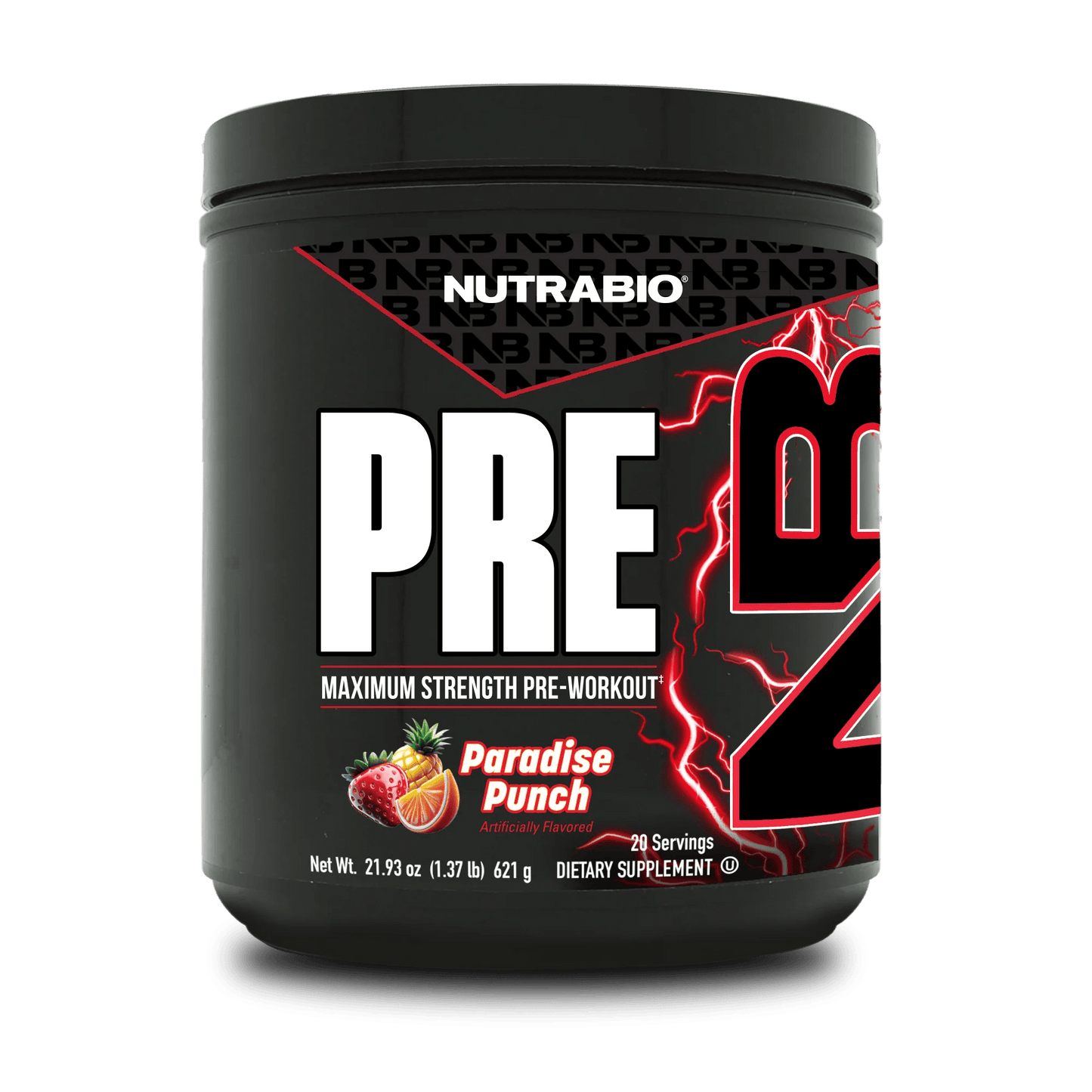 NutraBio - PRE Workout - Paradise Punch 20serv - Pre - Workout - Animal Supps | Sports Nutrition & Supplement Store | Vineland, NJ