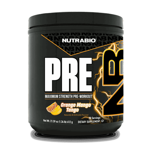 NutraBio - PRE Workout - Orange Mango Tango 20serv - Pre - Workout - Animal Supps | Sports Nutrition & Supplement Store | Vineland, NJ