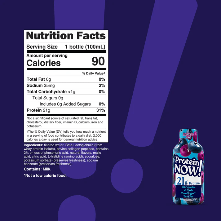 Nutrabio - Protein Now Shots - Single - Blueberry Acai Single - Pre - Workout - Animal Supps | Supplement, Sports Nutrition, and Vitamin Shop | Vineland NJ