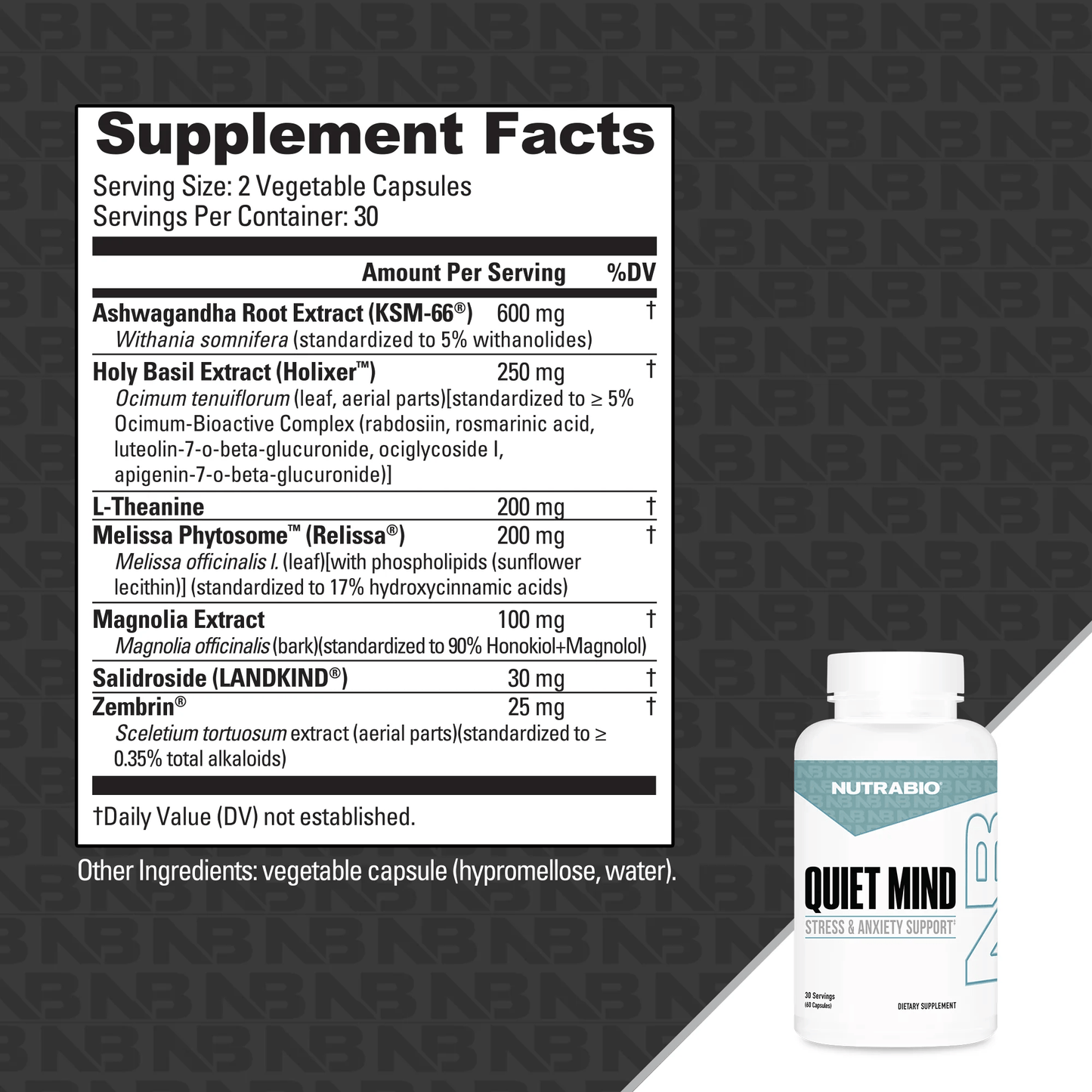 NutraBio - Quiet Mind - Stress Support - Animal Supps | Sports Nutrition & Supplement Store | Vineland, NJ