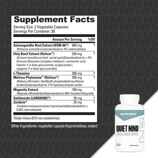 NutraBio - Quiet Mind - Stress Support - Animal Supps | Sports Nutrition & Supplement Store | Vineland, NJ