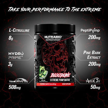 NutraBio Unbound Series - Bloodline Extreme Pump Matrix - Blood Moon Cherry - Pre - Workout - Animal Supps | Supplement, Sports Nutrition, and Vitamin Shop | Vineland NJ