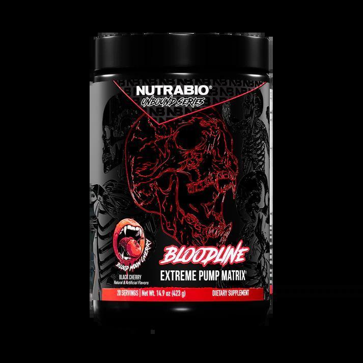 NutraBio Unbound Series - Bloodline Extreme Pump Matrix - Blood Moon Cherry - Pre - Workout - Animal Supps | Supplement, Sports Nutrition, and Vitamin Shop | Vineland NJ
