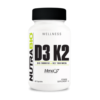 NutraBio - Vitamin D3 & K2 - 60ct - Vitamin & Mineral - Animal Supps | Sports Nutrition & Supplement Store | Vineland, NJ