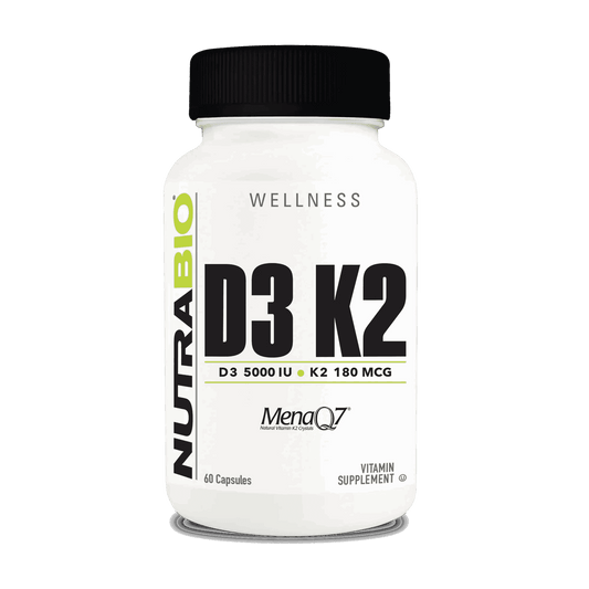 NutraBio - Vitamin D3 & K2 - 60ct - Vitamin & Mineral - Animal Supps | Sports Nutrition & Supplement Store | Vineland, NJ