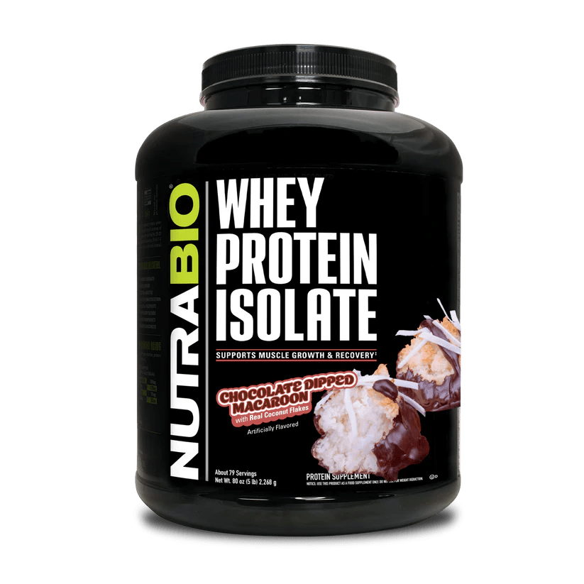 NutraBio - Whey Protein Isolate - Chocolate Dipped Macaroon 5lb - Protein - Animal Supps | Sports Nutrition & Supplement Store | Vineland, NJ