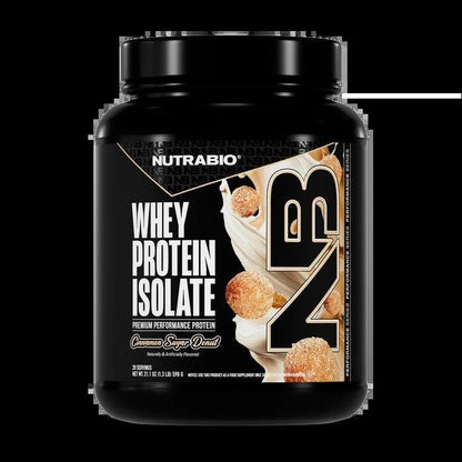 NutraBio - Whey Protein Isolate - Cinnamon Sugar Donut 20serv 1.49lb - Protein -Animal Supps | Supplement, Sports Nutrition, and Vitamin Shop | Vineland NJ