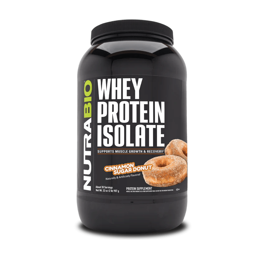 NutraBio - Whey Protein Isolate - Cinnamon Sugar Donut 2.2lb - Protein - Animal Supps | Sports Nutrition & Supplement Store | Vineland, NJ