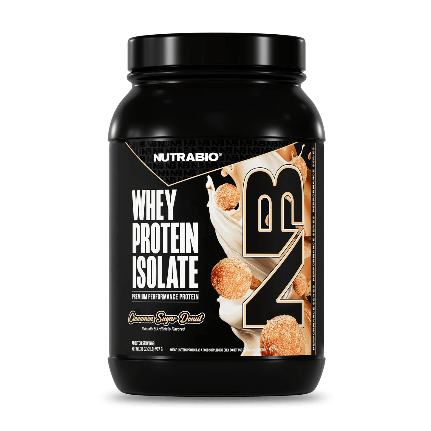 NutraBio - Whey Protein Isolate - Cinnamon Sugar Donut 2lb - Protein - Animal Supps | Supplement, Sports Nutrition, and Vitamin Shop | Vineland NJ