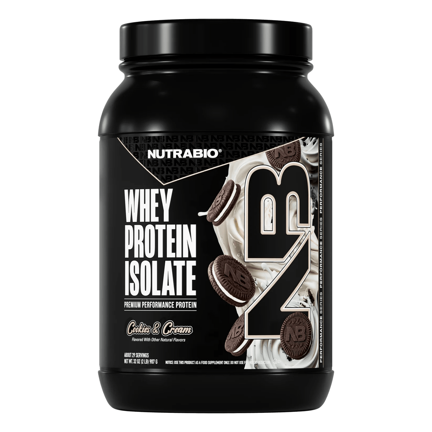 NutraBio - Whey Protein Isolate - Cookies & Cream (Ice Cream Cookie Dream) 2lb - Protein - Animal Supps | Supplement, Sports Nutrition, and Vitamin Shop | Vineland NJ