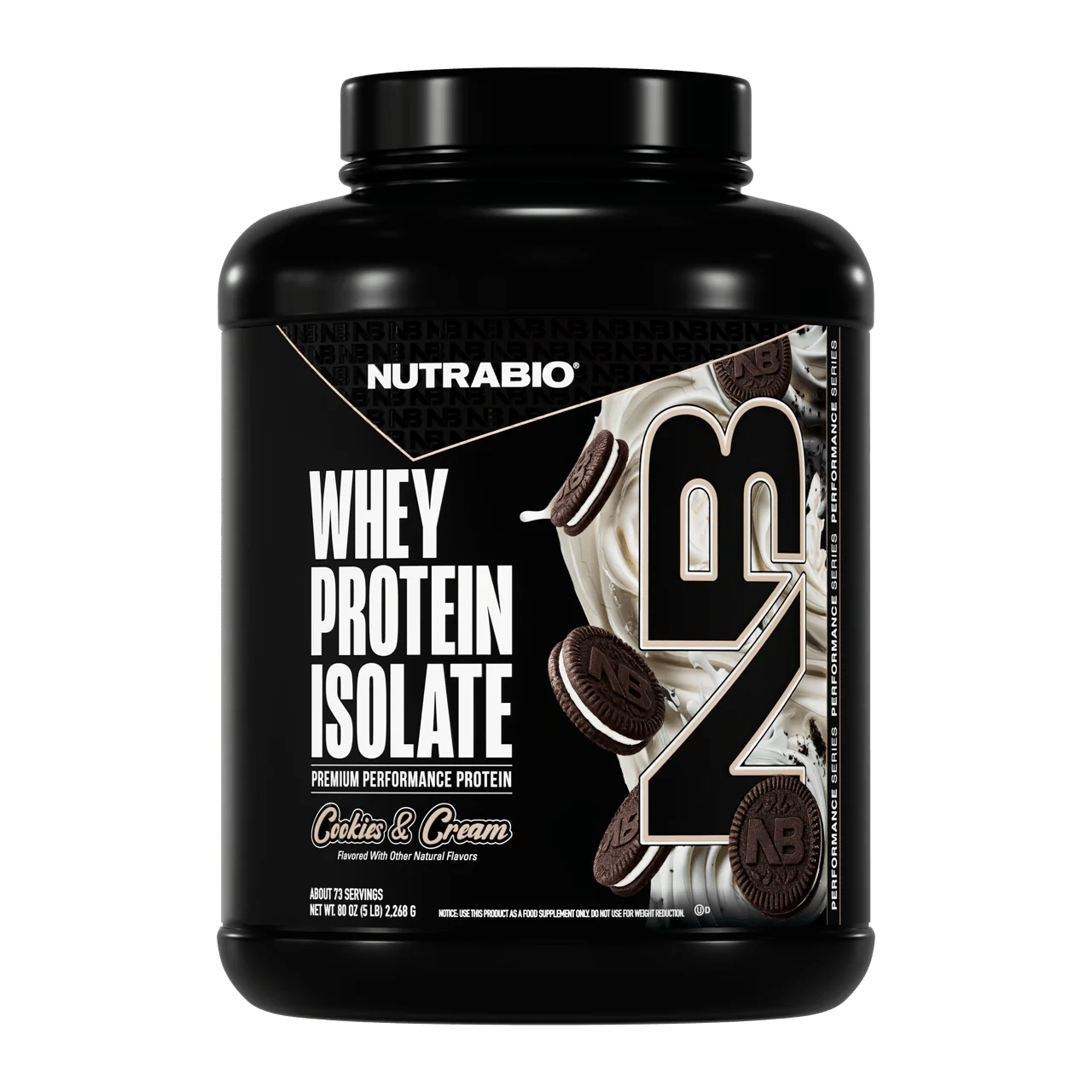 NutraBio - Whey Protein Isolate - Cookies & Cream (Ice Cream Cookie Dream) 5lb - Protein - Animal Supps | Supplement, Sports Nutrition, and Vitamin Shop | Vineland NJ