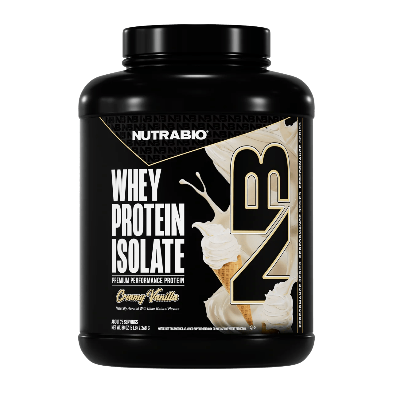 NutraBio - Whey Protein Isolate - Creamy Vanilla (Alpine Vanilla) 5lb - Protein - Animal Supps | Supplement, Sports Nutrition, and Vitamin Shop | Vineland NJ