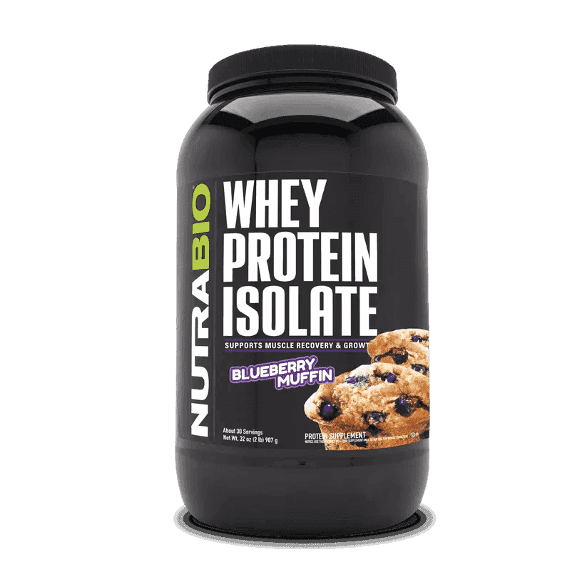 NutraBio - Whey Protein Isolate - Blueberry Muffin 2.2lb - Protein - Animal Supps | Sports Nutrition & Supplement Store | Vineland, NJ