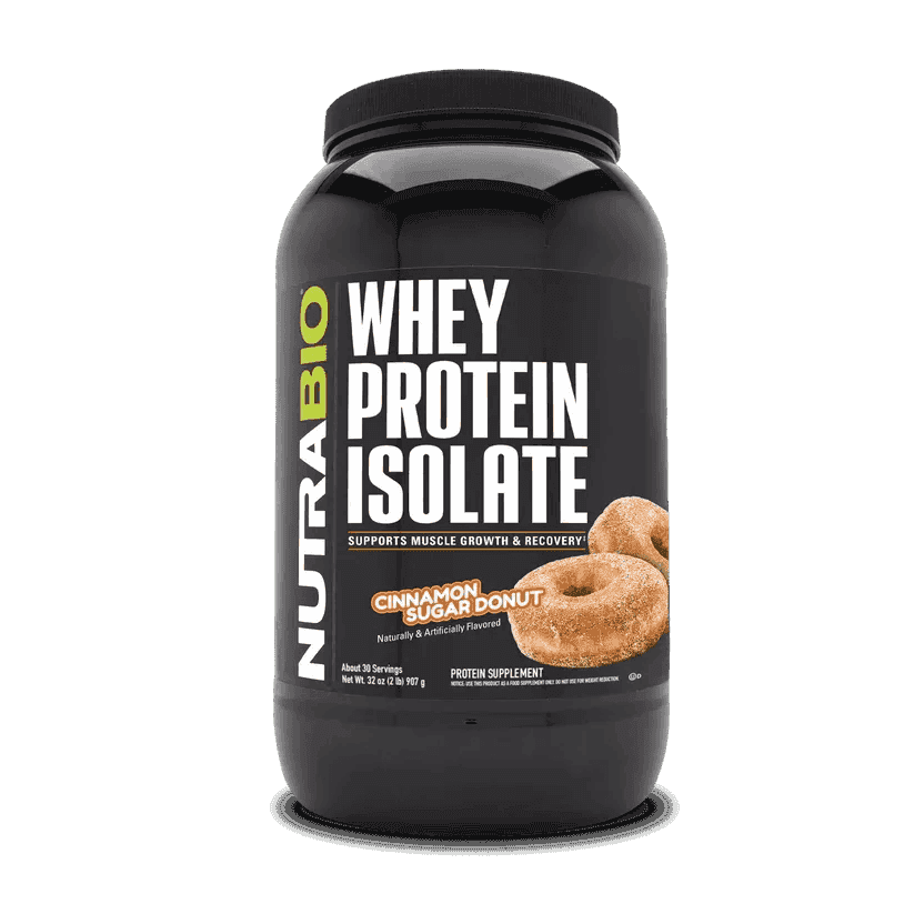 NutraBio - Whey Protein Isolate - Cinnamon Sugar Donut 2.2lb - Protein - Animal Supps | Sports Nutrition & Supplement Store | Vineland, NJ