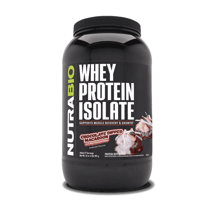 NutraBio - Whey Protein Isolate - Chocolate Dipped Macaroon 2.2lb - Protein - Animal Supps | Sports Nutrition & Supplement Store | Vineland, NJ