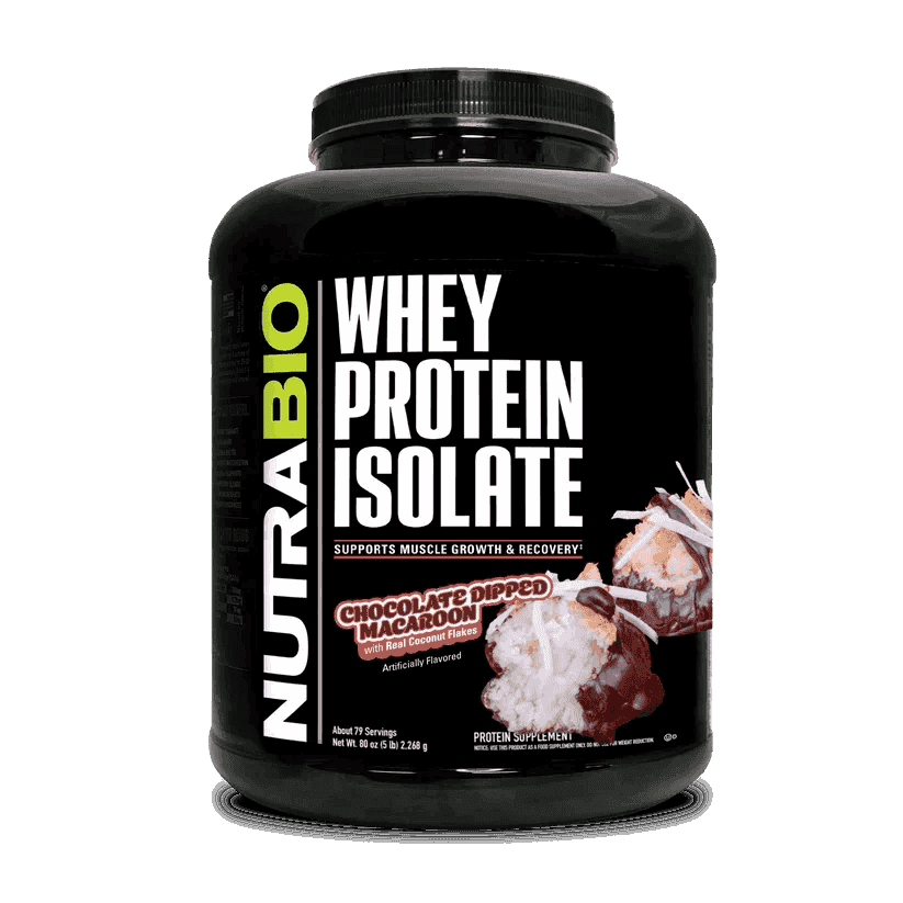 NutraBio - Whey Protein Isolate - Chocolate Dipped Macaroon 5lb - Protein - Animal Supps | Sports Nutrition & Supplement Store | Vineland, NJ