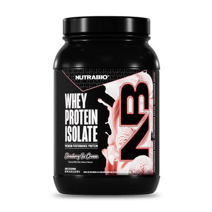 NutraBio - Whey Protein Isolate - Strawberry Ice Cream 2lb - Protein - Animal Supps | Supplement, Sports Nutrition, and Vitamin Shop | Vineland NJ