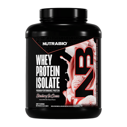 NutraBio - Whey Protein Isolate - Strawberry Ice Cream 5lb - Protein - Animal Supps | Supplement, Sports Nutrition, and Vitamin Shop | Vineland NJ