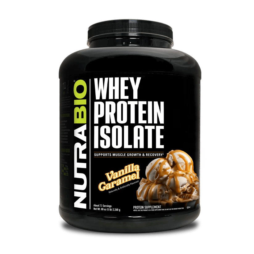 NutraBio - Whey Protein Isolate - Vanilla Caramel 5lb - Protein - Animal Supps | Sports Nutrition & Supplement Store | Vineland, NJ
