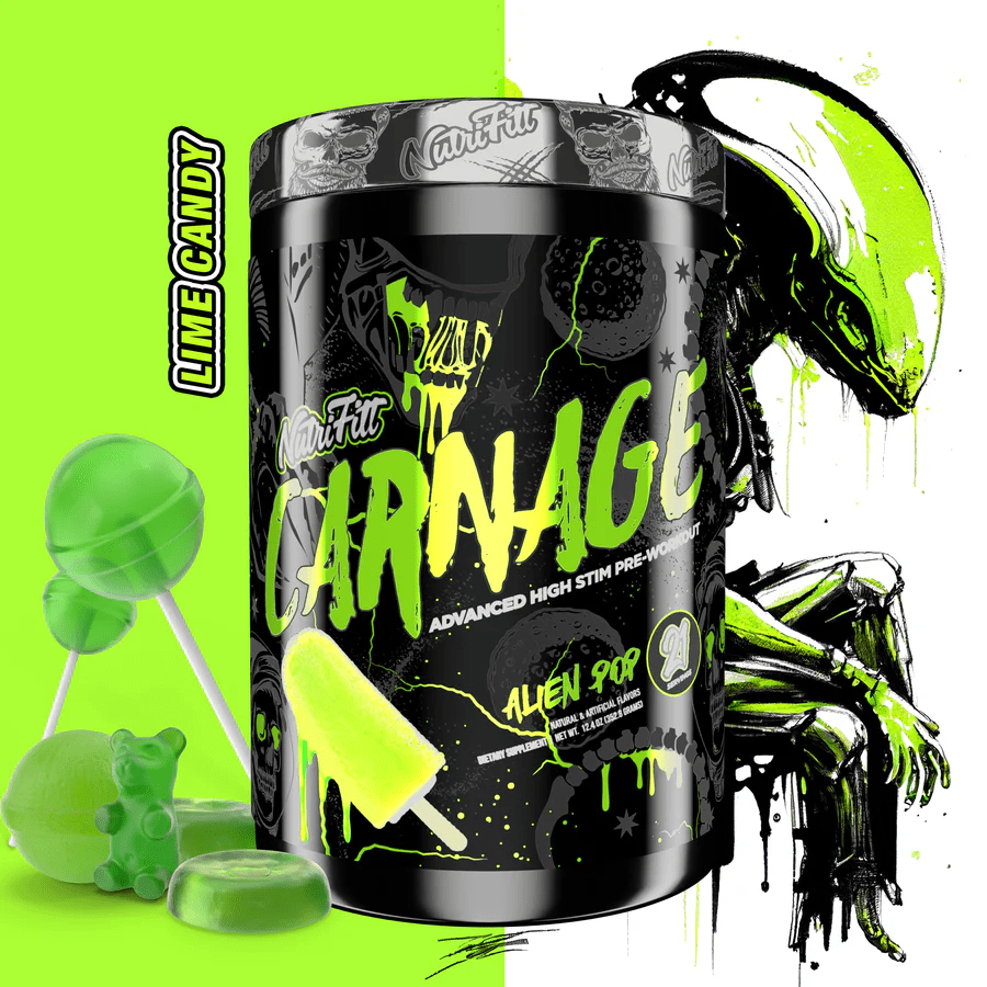 NutriFitt - Carnage Pre - Alien Pop 21serv - Pre - Workout - Animal Supps | Sports Nutrition & Supplement Store | Vineland, NJ