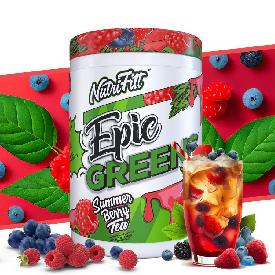 NutriFitt - Epic Greens - Summer Berry Tea 30serv - Superfoods - Animal Supps | Sports Nutrition & Supplement Store | Vineland, NJ