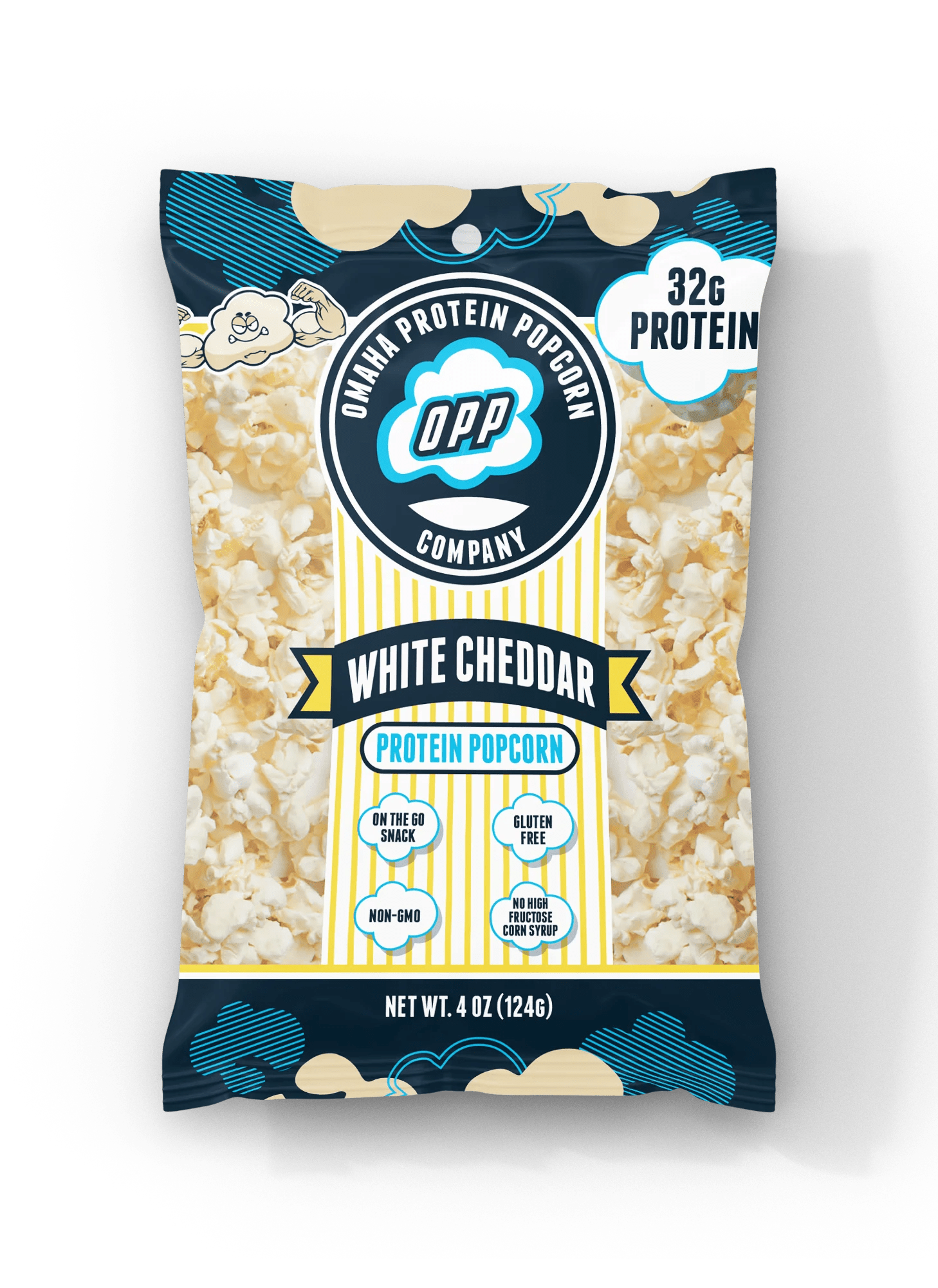 Omaha Protein Popcorn - White Cheddar 4oz - Protein Snack - Animal Supps | Sports Nutrition & Supplement Store | Vineland, NJ