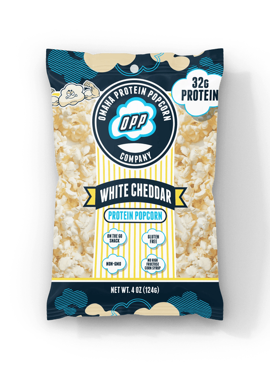Omaha Protein Popcorn - White Cheddar 4oz - Protein Snack - Animal Supps | Sports Nutrition & Supplement Store | Vineland, NJ