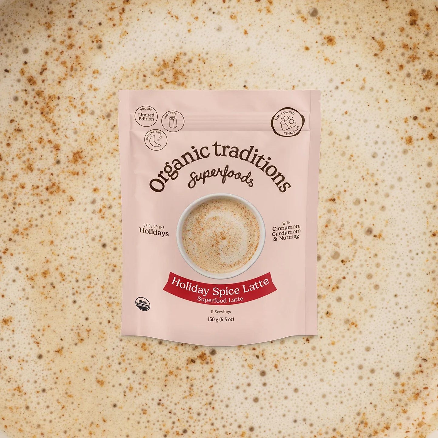 Organic Traditions Superfoods – Holiday Spice Latte - 1 - Bag - Coffee - Animal Supps | Sports Nutrition & Supplement Store | Vineland, NJ