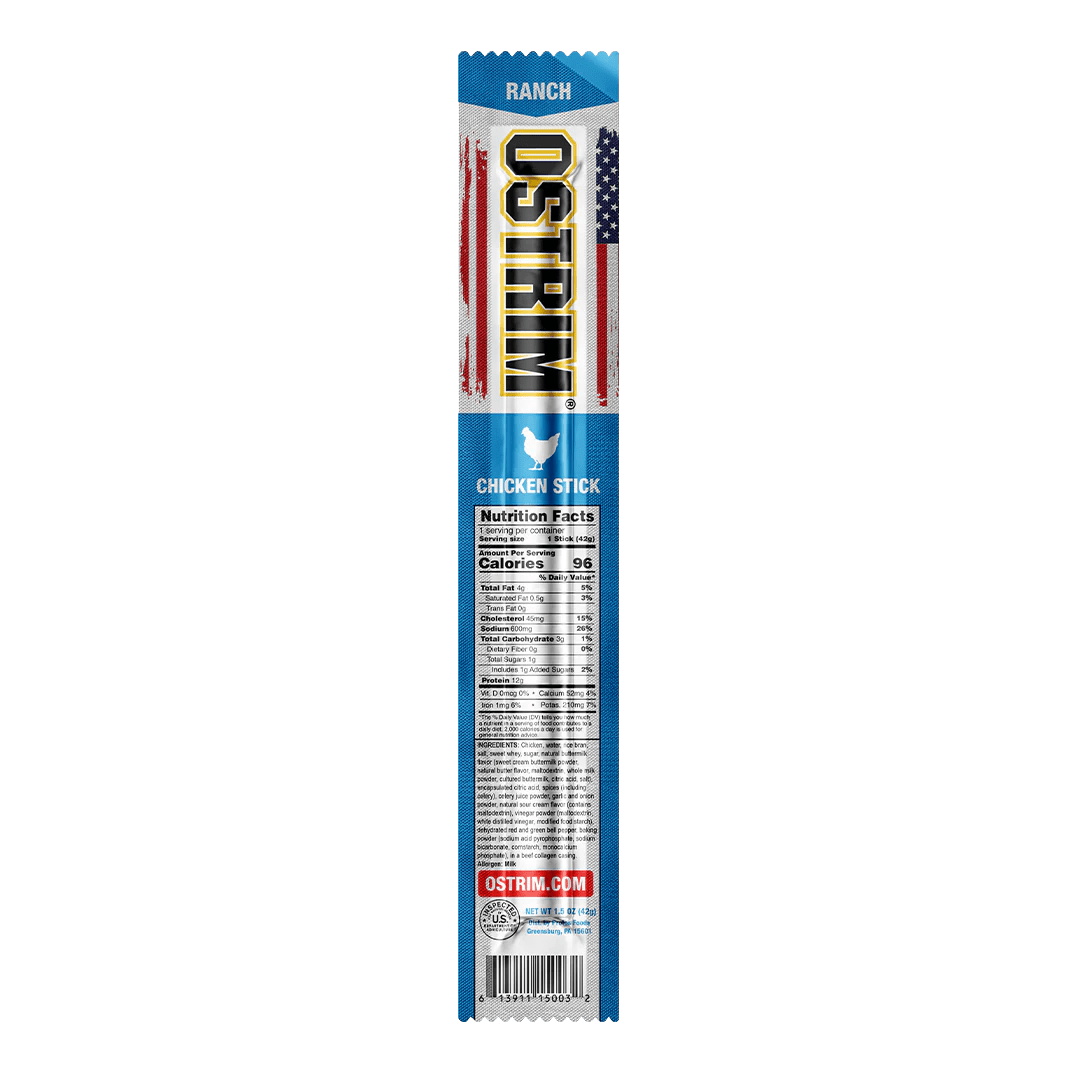 Ostrim - Chicken Meat Sticks - Buffalo Style Single - Meat Snacks - Animal Supps | Supplement, Sports Nutrition, and Vitamin Shop | Vineland NJ
