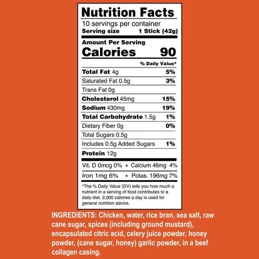 Ostrim Sticks - Buffalo Style - Chicken Single - Meat Snacks - Animal Supps | Supplement, Sports Nutrition, and Vitamin Shop | Vineland NJ