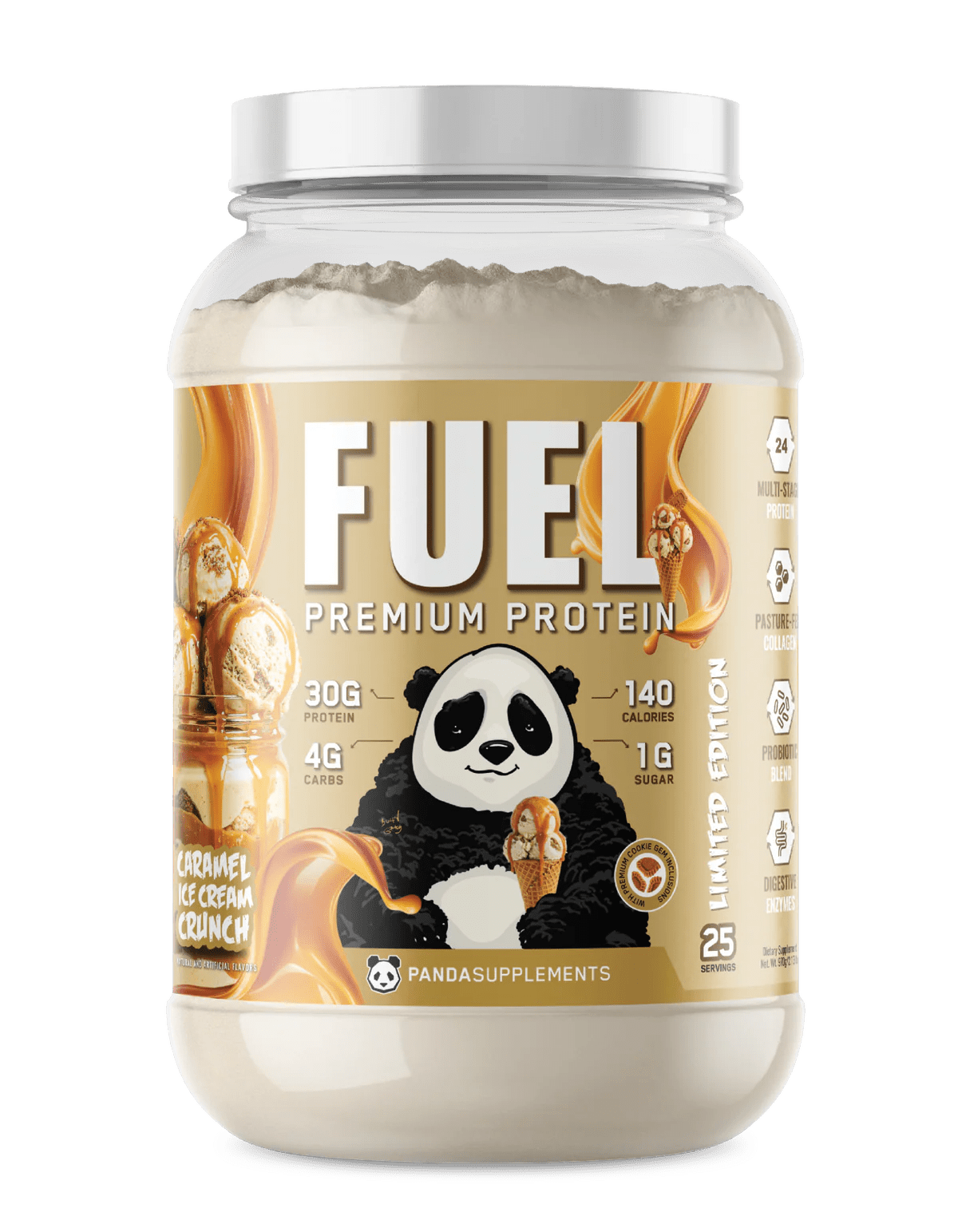 Panda Supplements - FUEL Premium Protein - Caramel Ice Cream Crunch 25serv - Protein - Animal Supps | Sports Nutrition & Supplement Store | Vineland, NJ