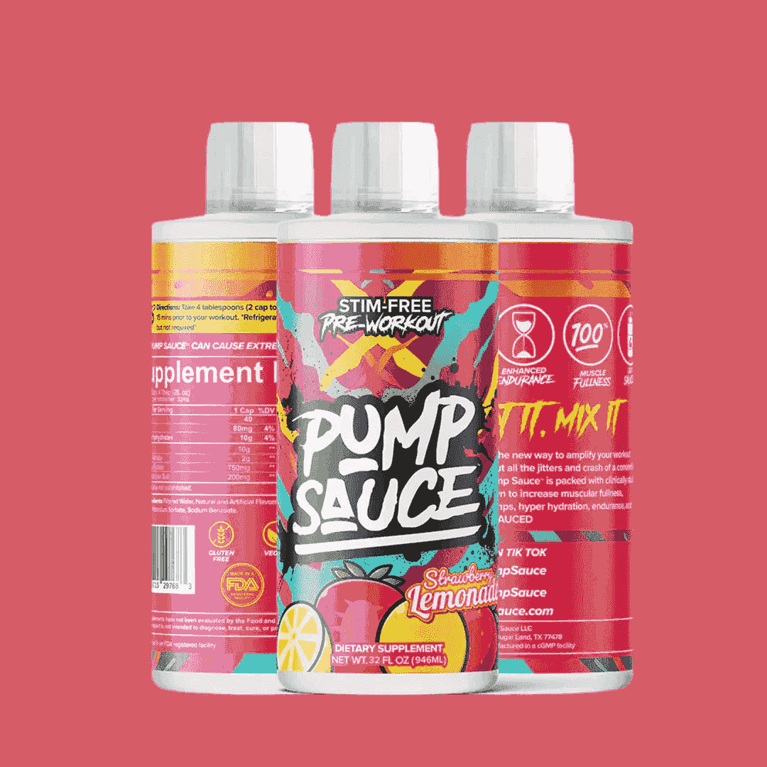 Pump Sauce - Strawberry Lemonade 32oz - Non - Stim Pre Workout - Animal Supps | Sports Nutrition & Supplement Store | Vineland, NJ
